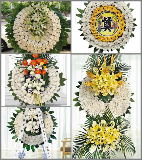 湖南永州祁阳县八宝镇高兴村花圈速递